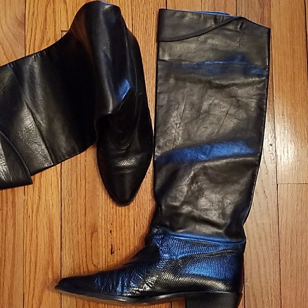 Joan & David Tall Black Boots (Vintage)
